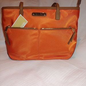 Michael Kors Orange Medium Pocket Tote
